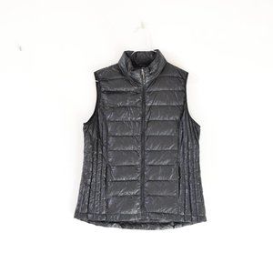 32 DEGREES Black Heat Weatherproof Quilted Packable Down Puffer Vest | Size L